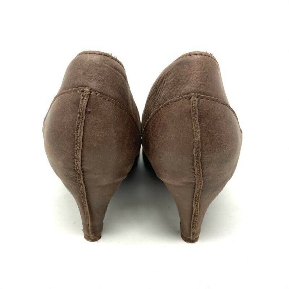 Sergio Tomani Boots Brown Leather Square Toe 10 - Picture 3 of 9